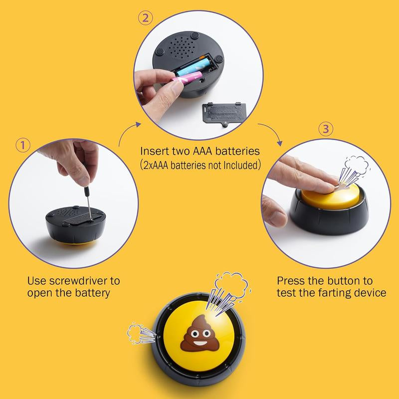 Fuzzwoof Hilarious Farting Fluffy Duck Butt Dog Toy, Emit Funny Farting Sounds When Press, Battery-Powered, Cute Plush Stuffed Dog Toy for All Breeds Sizes, Puppy Toy for Accompany and Anxiety Relief